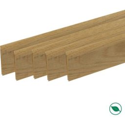 Forestea - Pack de 5 plinthes bord arrondi mdf Revêtues chêne clair 2200 x 68 x 10 mm pefc 70%