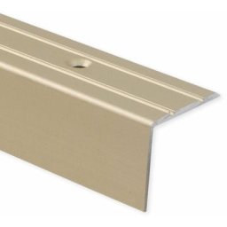 Karat - Seuil de nez de marche Aluminium Pré-percé Crème 24,5 x 20 mm - Beige