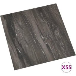 Vidaxl - Planches de plancher autoadhésives 55 pcs pvc 5,11m² Gris foncé Gris foncé