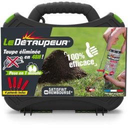 Detaupeur - Kit Complet Valisette + 4 Recharges Piege Anti Taupes et Rats Taupiers Utilisable sous