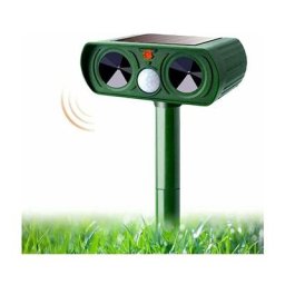 Serbia - Répulsif Chat Exterieur 2 pcs, Ultrasons et Lecteur Flash, Chargement Solaire et usb,
