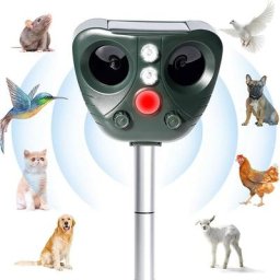 Blue Dream Répulsif Chat Ultrason Solaire Exterieur Répulsif Animaux Fréquence Réglable Répulsif à