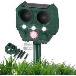 Blue Dream - Répulsif pour renard de jardin, répulsif pour animaux à énergie solaire et étanche,