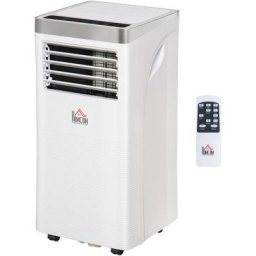 Climatiseur mobile HOMCOM 9.000 BTU/h Blanc Classe A - Blanc