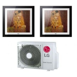 LG - climatiseur inverter dual split série artcool gallery 9+12 avec mu2r17 r-32 wi-fi en option