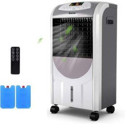 Goplus - Climatiseur Mobile avec Chauffage-Rafraîchisseur d'Air-Réservoir7L-3 Modes&3 Vitesses