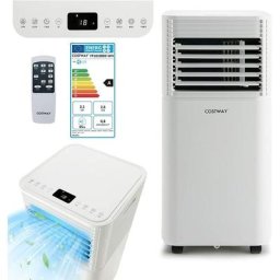 Climatiseur mobile Costway R290 4 en 1 2 kW Blanc Classe a