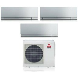 Mitsubishi - electric trial split inverter air conditioner series kirigamine zen silver msz-ef