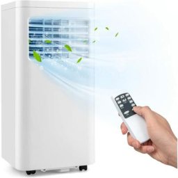 Climatiseur mobile Silencieux Goplus 9000BTU 4 en 1 Blanc Classe a