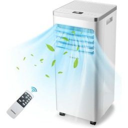 Climatiseur mobile COSTWAY R290 4 en 1 2,1 kW [Classe Energétique A] Noir