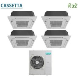 Climatiseur Hisense quadri split cassette 9+9+9 avec 5amw125u4rta r-32 9000+9000+9000 avec