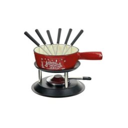 TABLE ET COOK - Service à fondue savoyarde Chalet Rouge 22cm
