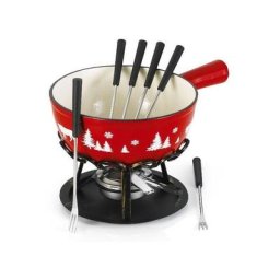 Table Et Cook - Service à fondue 24cm alpestre rouge