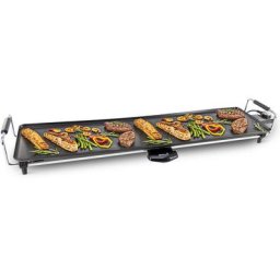 Teppanyaki Plaque, Plaque de cuisson électrique, Plaque de cuisson xxl, Gril de table, Couche
