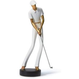 Amoy-Art Golfeur Statue Figurine Golf Sculpture Décor Moderne Interieur Salon Arts Cadeau Résine