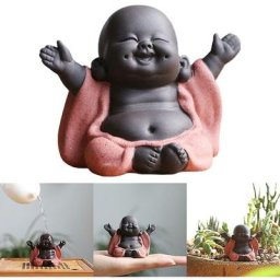 Rire Bouddha Statue Figurine Petit Moine Maison Ornements Décoration Cadeau BDD