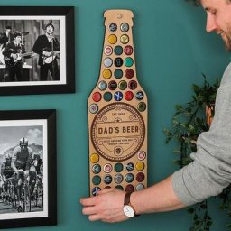 Collectionneur de bouchons de bière - Cadeau pour lui - Art mural personnalisé pour bouteille de