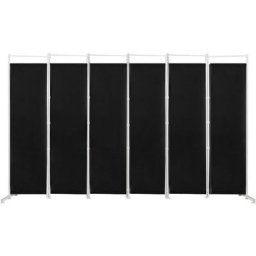 Paravent Intérieur à 6 Panneaux Pliable Détachables 300x 180 cm/Cloison de Séparation Cadre en Fer