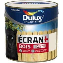 Peinture Ecran+ Bois Satin Blanc Crème (ral 9001) 2 l Dulux Valentine Blanc Crème (ral 9001)