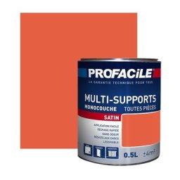 Peinture intérieure multi-supports Profacile Orange Vintage 0.5 litre - Orange Vintage