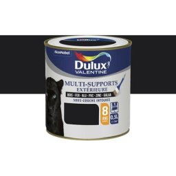 Dulux Valentine - Peinture Multi-Supports Extérieure Noir Finition : Satin 0,125 l - Noir