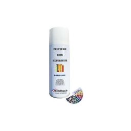 Peinture Bois Exterieur - 0.4 L - Bombe 400 mL - 9003 - Blanc de sécurité - Metaltop - 9003 - Blanc