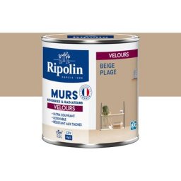 Peinture aspect Velours - 0,5L - Beige Plage Ripolin Beige Plage