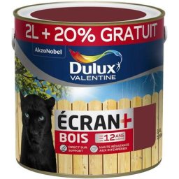 Peinture Ecran+ Bois Satin Rouge Basque (ral 3004) 2 l + 20 % Gratuit Dulux Valentine Rouge Basque