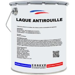 Laque Antirouille - 5 l - Codeve Bois - 9003 - Blanc sécurité - 9003 - Blanc sécurité