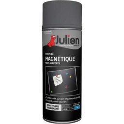 Julien - Peinture aérosol Magnétique - multi-supports - Mat Gris - 400 ml Gris