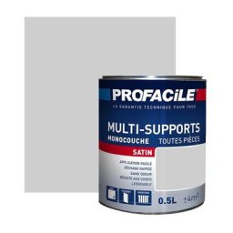 Peinture intérieure multi-supports, PROFACILE Gris Galet 0.5 litre - Gris Galet