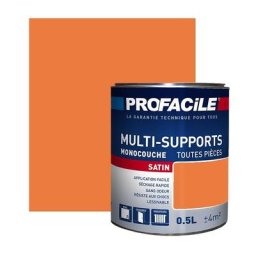 Peinture intérieure multi-supports Profacile Mandarine 0.5 litre - Mandarine