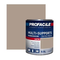 Peinture intérieure multi-supports Profacile Marron Glacé 0.5 litre - Marron Glacé