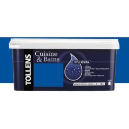 Peinture acrylique Tollens Cuisine & Bains Triple Ecran' Bleu d'azur 1,5 l - Bleu d'azur