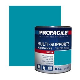 Peinture intérieure multi-supports Profacile Bleu Atoll 0.5 litre - Bleu Atoll