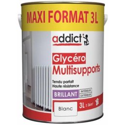 Peinture Laque multi-supports brillant 3 litres blanc - ADDICT