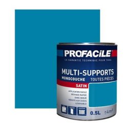 Peinture intérieure multi-supports Profacile Bleu Acapulco 0.5 litre - Bleu Acapulco