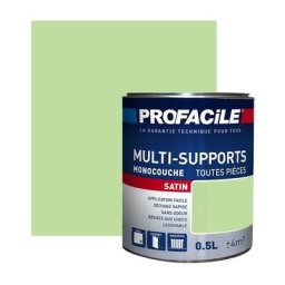 Peinture intérieure multi-supports, PROFACILE Vert Lime 0.5 litre - Vert Lime