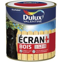 Dulux Valentine - Peinture Ecran+ Bois Satin Géranium 0,5 l Géranium