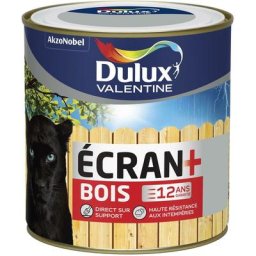 Dulux Valentine - Peinture Ecran+ Bois Satin Gris Franc 0,5 l Gris Franc