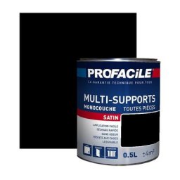Peinture intérieure multi-supports Profacile Noir 0.5 litre - Noir
