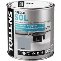 Peinture Spéciale Sol - Satin - Toutes pièces - Tous Supports - Lessivable - Acier - 0,5L = 5m2