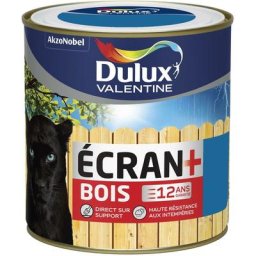Dulux Valentine - Peinture Ecran+ Bois Satin Bleu Breton 0,5 l Bleu Breton
