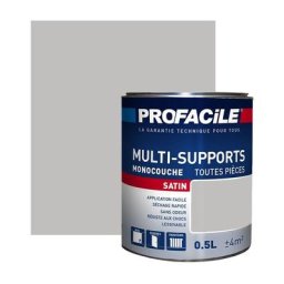 Peinture intérieure multi-supports Profacile Gris Poivre 0.5 litre - Gris Poivre