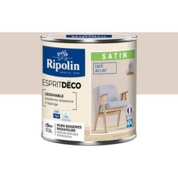 Peinture Murale Toutes Pièces - Satin - 0,5L - Café au Lait Ripolin Café au Lait