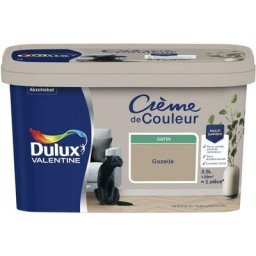 Peinture Crème De Couleur Satin Gazelle 2,5 l Dulux Valentine Gazelle