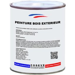 Peinture Bois Exterieur - 1 l - Codeve Bois - 9003 - Blanc sécurité - 9003 - Blanc sécurité