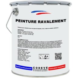 Codève Bois - Peinture Ravalement - 5 l - Codeve Bois - 9004 - Noir sécurité - 9004 - Noir sécurité