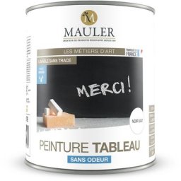 Peinture pour tableau d'école noir mat à la craie : Mauler Peinture Tableau 1L - Noir 1L