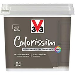 V33 - Peinture Multi-supports Colorissim Satin Moka 1 l - Moka